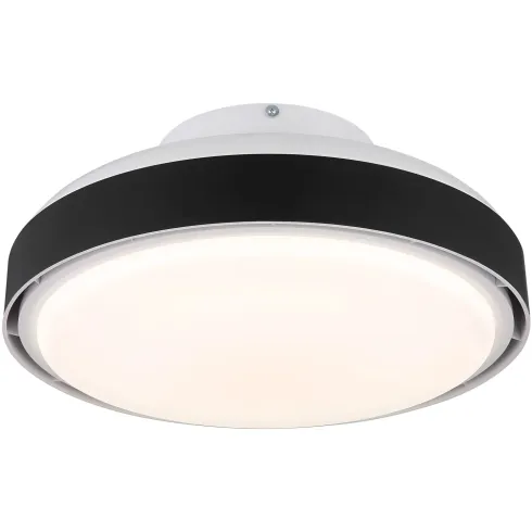 Ventilatore da Soffitto Plafoniera LED Dimmerabile 45 cm Bianco Nero