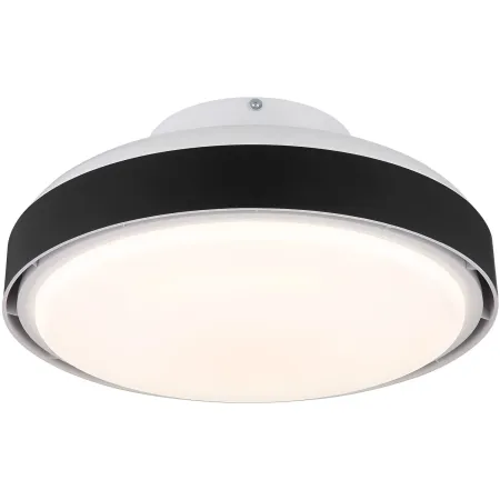 Ventilatore da Soffitto Plafoniera LED Dimmerabile 45 cm Bianco Nero