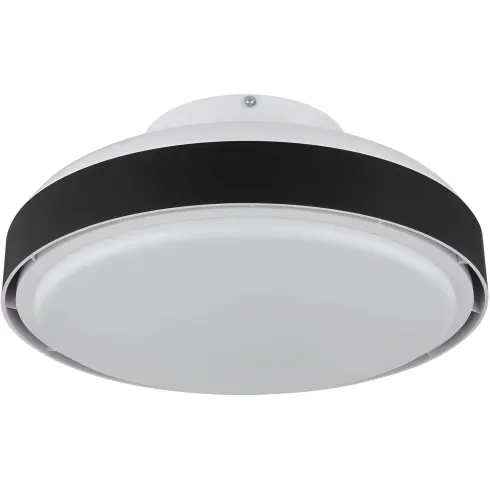 Ventilatore da Soffitto Plafoniera LED Dimmerabile 45 cm Bianco Nero
