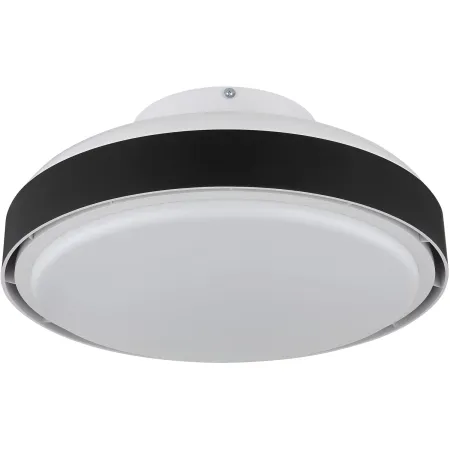 Ventilatore da Soffitto Plafoniera LED Dimmerabile 45 cm Bianco Nero