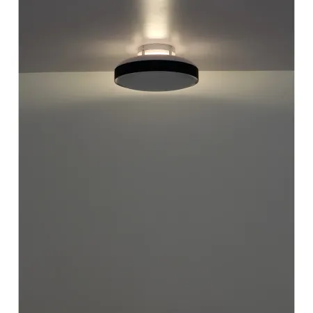 Ventilatore da Soffitto Plafoniera LED Dimmerabile 45 cm Bianco Nero