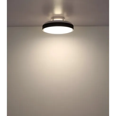 Ventilatore da Soffitto Plafoniera LED Dimmerabile 45 cm Bianco Nero