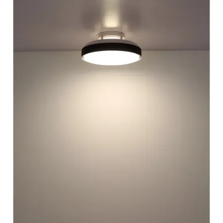 Ventilatore da Soffitto Plafoniera LED Dimmerabile 45 cm Bianco Nero