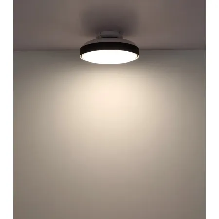Ventilatore da Soffitto Plafoniera LED Dimmerabile 45 cm Bianco Nero