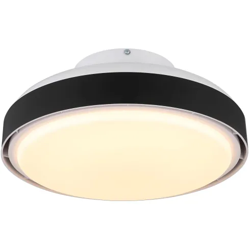Ventilatore da Soffitto Plafoniera LED Dimmerabile 45 cm Bianco Nero