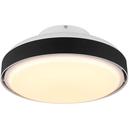 Ventilatore da Soffitto Plafoniera LED Dimmerabile 45 cm Bianco Nero