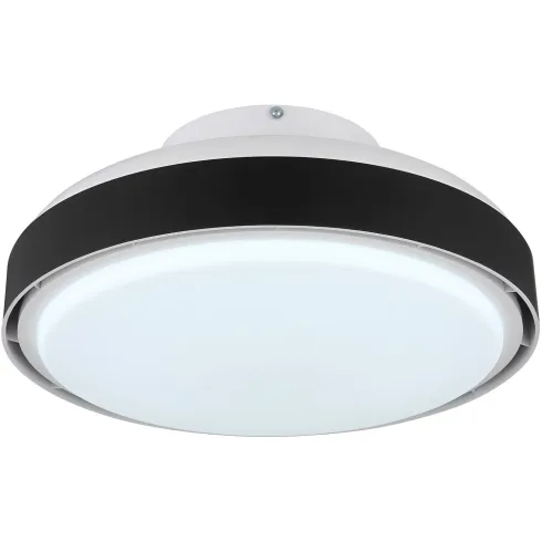 Ventilatore da Soffitto Plafoniera LED Dimmerabile 45 cm Bianco Nero