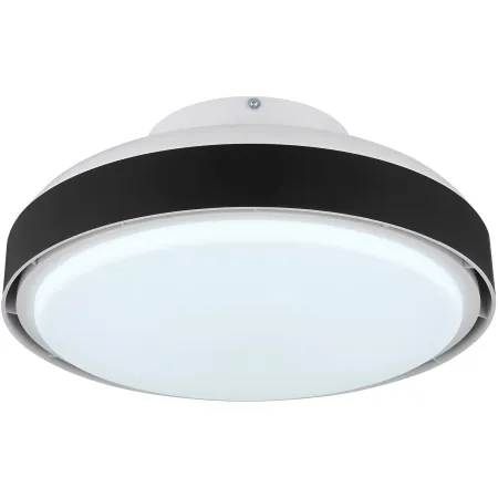 Ventilatore da Soffitto Plafoniera LED Dimmerabile 45 cm Bianco Nero