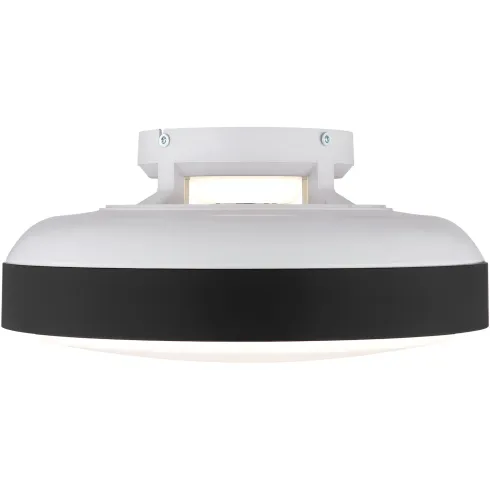 Ventilatore da Soffitto Plafoniera LED Dimmerabile 45 cm Bianco Nero
