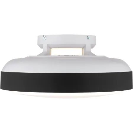 Ventilatore da Soffitto Plafoniera LED Dimmerabile 45 cm Bianco Nero