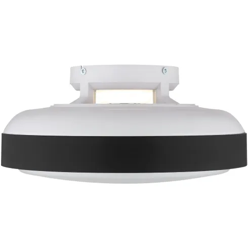 Ventilatore da Soffitto Plafoniera LED Dimmerabile 45 cm Bianco Nero