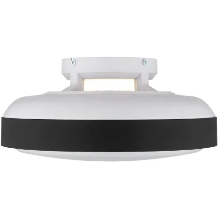 Ventilatore da Soffitto Plafoniera LED Dimmerabile 45 cm Bianco Nero