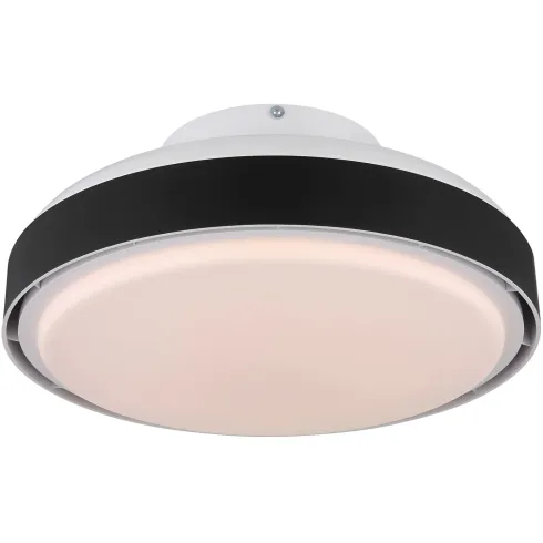 Ventilatore da Soffitto Plafoniera LED Dimmerabile 45 cm Bianco Nero