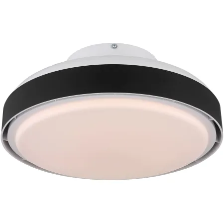 Ventilatore da Soffitto Plafoniera LED Dimmerabile 45 cm Bianco Nero