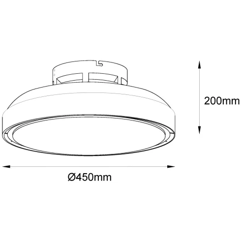 Ventilatore da Soffitto Plafoniera LED Dimmerabile 45 cm Bianco Argento