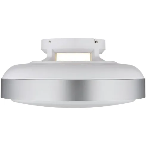 Ventilatore da Soffitto Plafoniera LED Dimmerabile 45 cm Bianco Argento