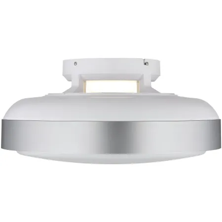 Ventilatore da Soffitto Plafoniera LED Dimmerabile 45 cm Bianco Argento