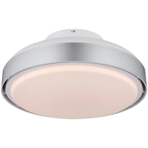 Ventilatore da Soffitto Plafoniera LED Dimmerabile 45 cm Bianco Argento