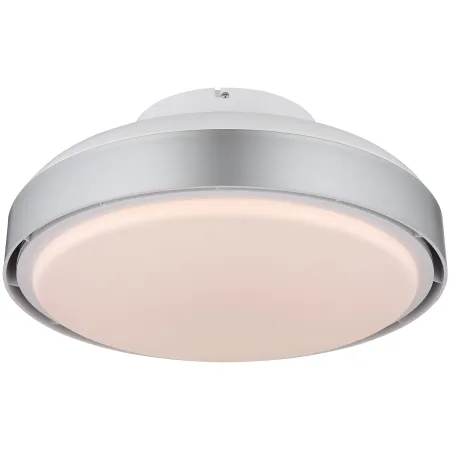 Ventilatore da Soffitto Plafoniera LED Dimmerabile 45 cm Bianco Argento