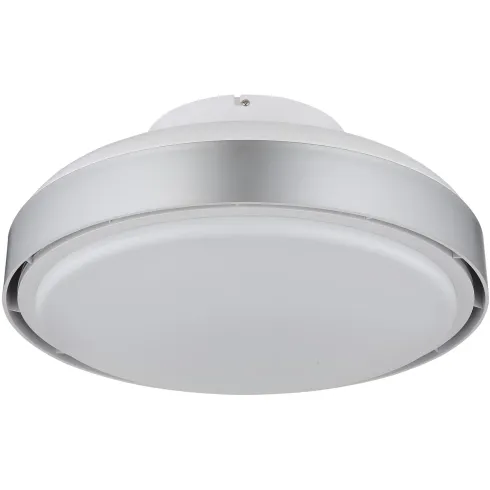Ventilatore da Soffitto Plafoniera LED Dimmerabile 45 cm Bianco Argento