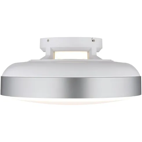 Ventilatore da Soffitto Plafoniera LED Dimmerabile 45 cm Bianco Argento