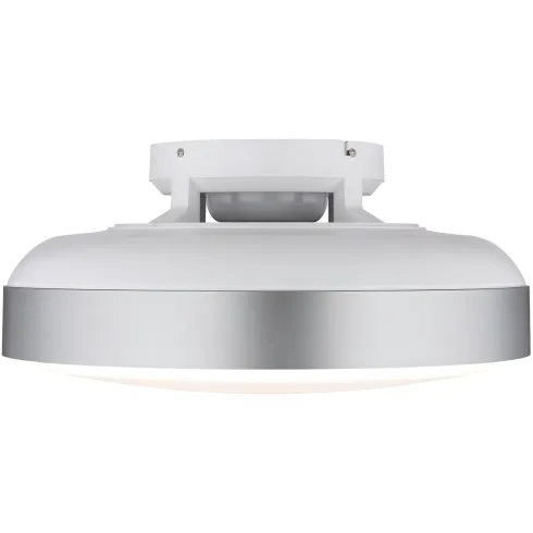 Ventilatore da Soffitto Plafoniera LED Dimmerabile 45 cm Bianco Argento