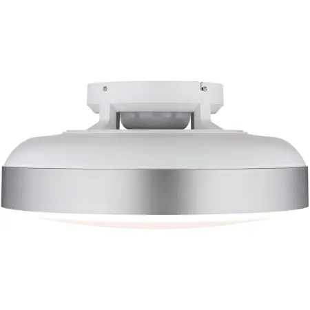 Ventilatore da Soffitto Plafoniera LED Dimmerabile 45 cm Bianco Argento
