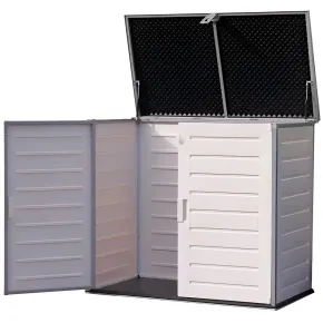 Armadio in Resina 140 cm Baule Esterno Bidoni Rifiuti Box da Giardino Balcone | BricoShop24