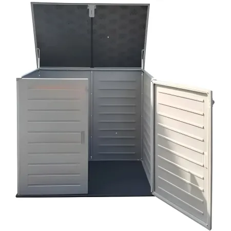 Armadio in Resina 140 cm Baule Esterno Bidoni Rifiuti Box da Giardino Balcone | BricoShop24
