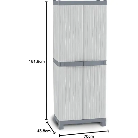Armadio in Resina Tuttopiani da Esterno Mobile Balcone Plastica con Ripiani