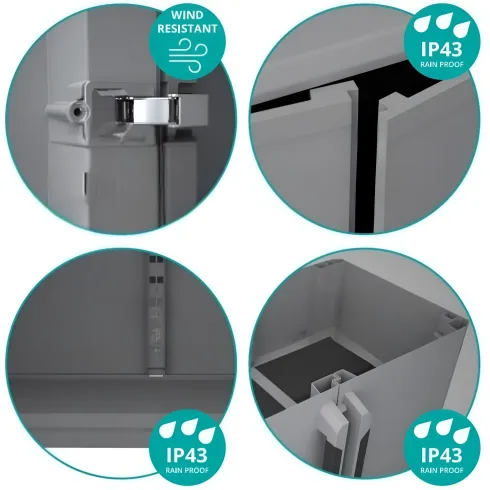 Armadio da Esterno 2 Ante in Pvc Resina Tuttopiani con Ripiano Mobile Modulare | Bricoshop24