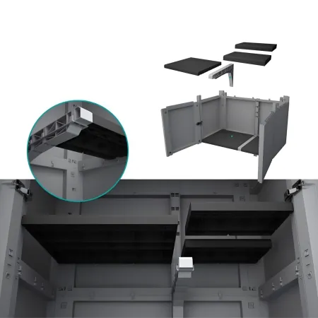 Armadio da Esterno 2 Ante in Pvc Resina Tuttopiani con Ripiano Mobile Modulare | Bricoshop24