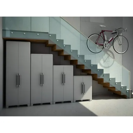 Armadio da Esterno 2 Ante in Pvc Resina Tuttopiani con Ripiano Mobile Modulare | Bricoshop24