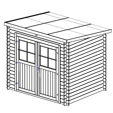 Casetta in Legno 28 mm 2.5x2 Giardino Attrezzi Blockhouse | BricoShop24