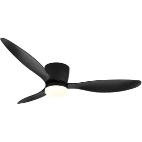 Ventilatore da Soffitto con Luce Nero 3 Pale 20W LED Dimmerabile