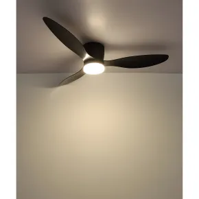 Ventilatore da Soffitto con Luce Nero 3 Pale 20W LED Dimmerabile 2