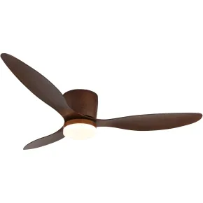 Ventilatore Soffitto con Luce Effetto Legno 3 Pale 20W LED Dimmerabile
