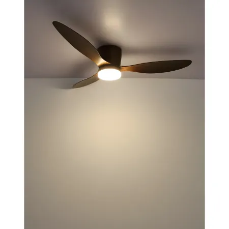 Ventilatore Soffitto con Luce Effetto Legno 3 Pale 20W LED Dimmerabile