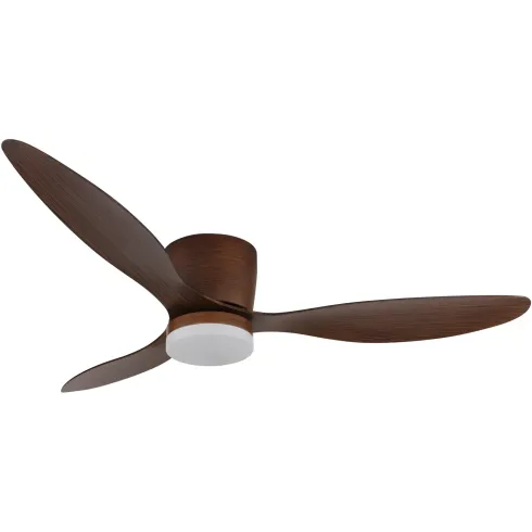 Ventilatore Soffitto con Luce Effetto Legno 3 Pale 20W LED Dimmerabile