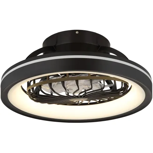Ventilatore da Soffitto con Luce Nero LED RGB Dimmerabile Telecomando