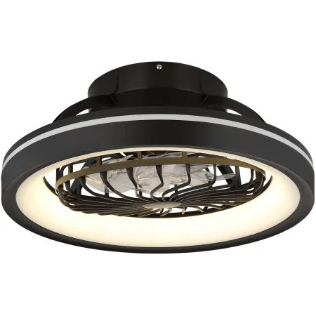 Ventilatore da Soffitto con Luce Nero LED RGB Dimmerabile Telecomando