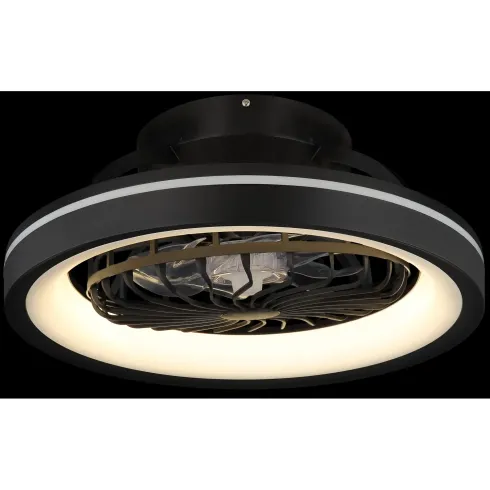 Ventilatore da Soffitto con Luce Nero LED RGB Dimmerabile Telecomando