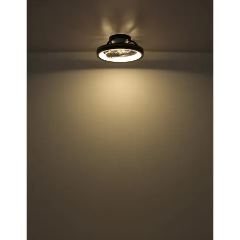 Ventilatore da Soffitto con Luce Nero LED RGB Dimmerabile Telecomando