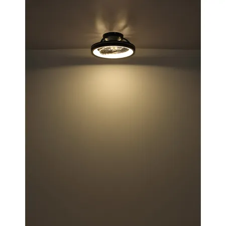 Ventilatore da Soffitto con Luce Nero LED RGB Dimmerabile Telecomando