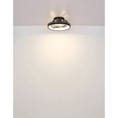 Ventilatore da Soffitto con Luce Nero LED RGB Dimmerabile Telecomando