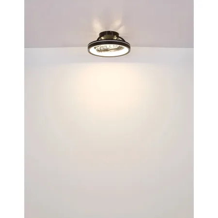 Ventilatore da Soffitto con Luce Nero LED RGB Dimmerabile Telecomando
