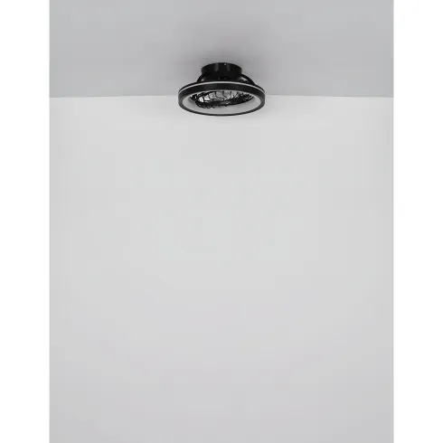 Ventilatore da Soffitto con Luce Nero LED RGB Dimmerabile Telecomando