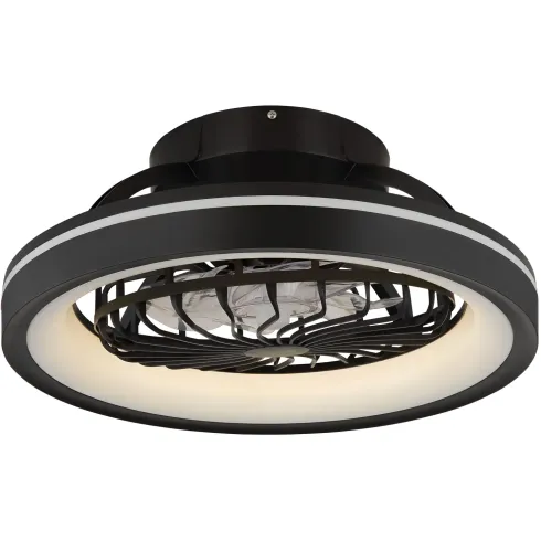 Ventilatore da Soffitto con Luce Nero LED RGB Dimmerabile Telecomando