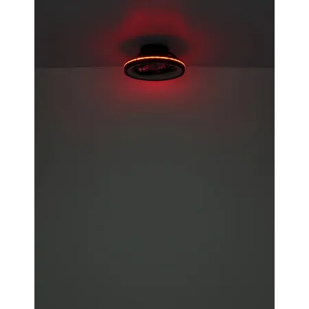 Ventilatore da Soffitto con Luce Nero LED RGB Dimmerabile Telecomando