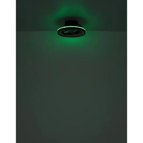 Ventilatore da Soffitto con Luce Nero LED RGB Dimmerabile Telecomando